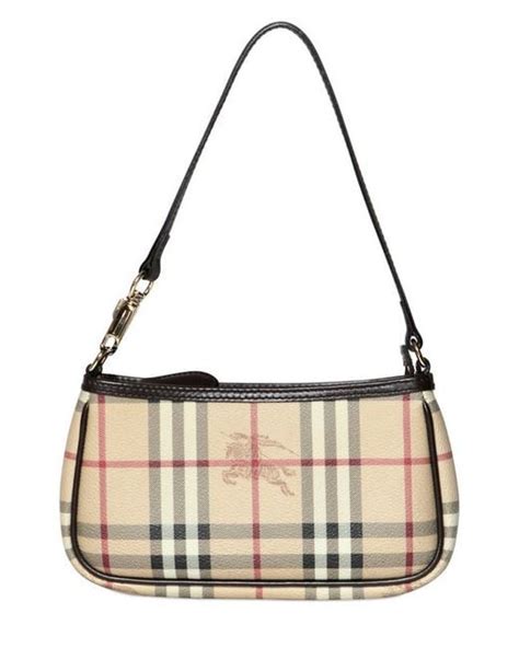 Burberry Natural Small Aston Haymarket Pvc Shoulder Bag